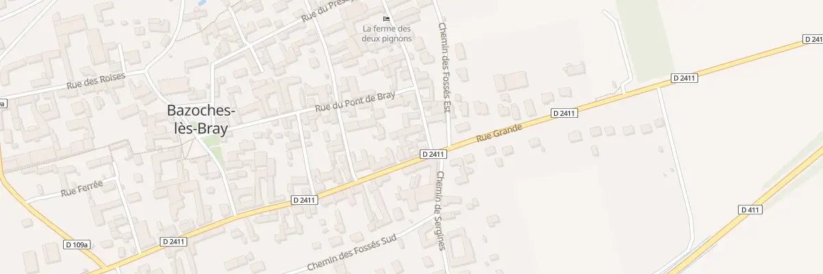 Plan du 3 Rue de la Poterne à Bazoches-lès-Bray