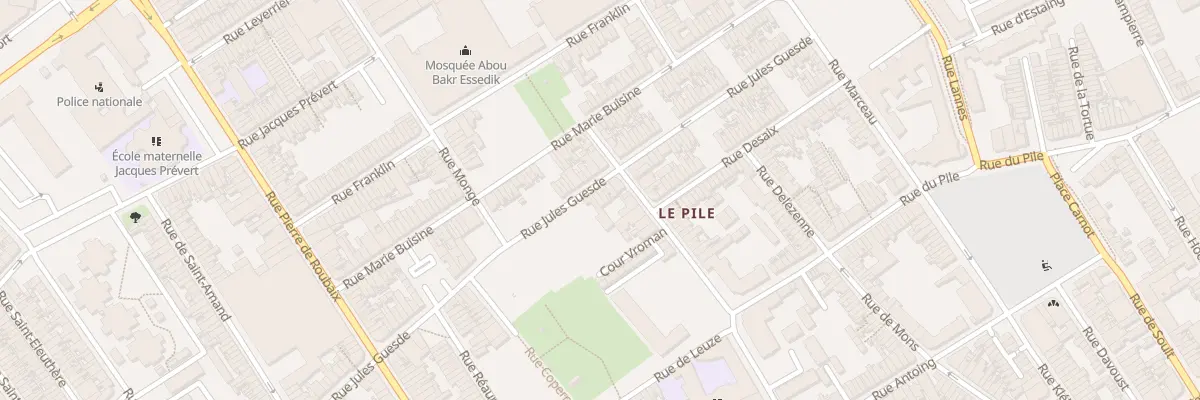 Plan du 306 Rue Jules Guesde à Roubaix