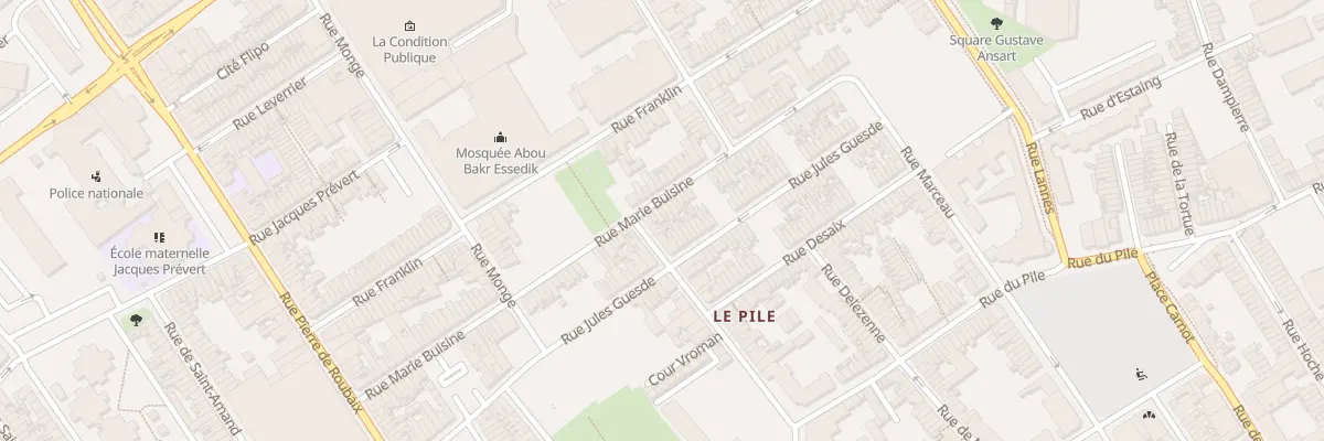 Plan du 86 Rue Marie Buisine à Roubaix