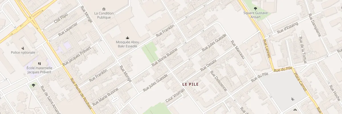 Plan du 90 Rue Marie Buisine à Roubaix