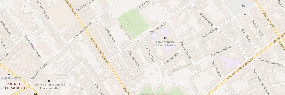 Plan du 8 Rue Paul Bert à Roubaix