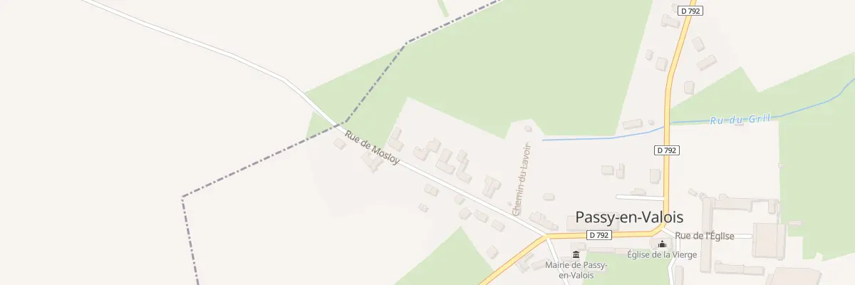 Plan du 13 Rue de Mosloy à Passy-en-Valois