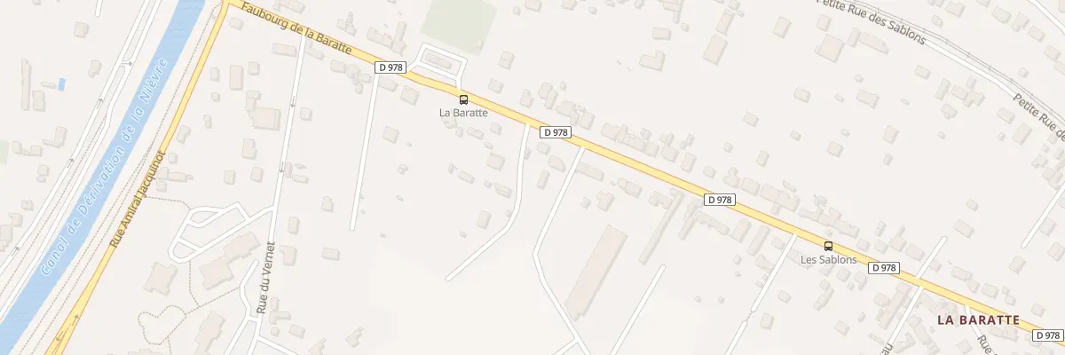 Plan du 79 Fg de la Baratte à Nevers
