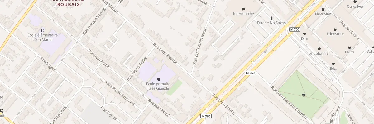 Plan du 248 Rue du Chemin Neuf à Roubaix
