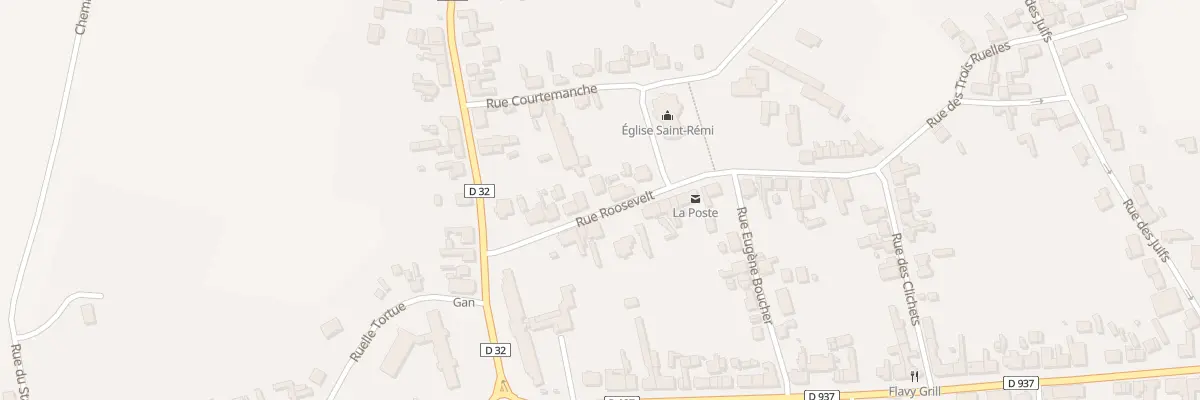 Plan du 9 Rue Roosevelt à Flavy-le-Martel