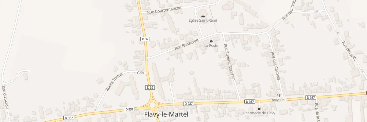 Plan du 6 Rue Roosevelt à Flavy-le-Martel