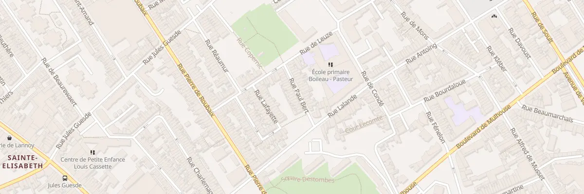Plan du 20 Rue Paul Bert à Roubaix