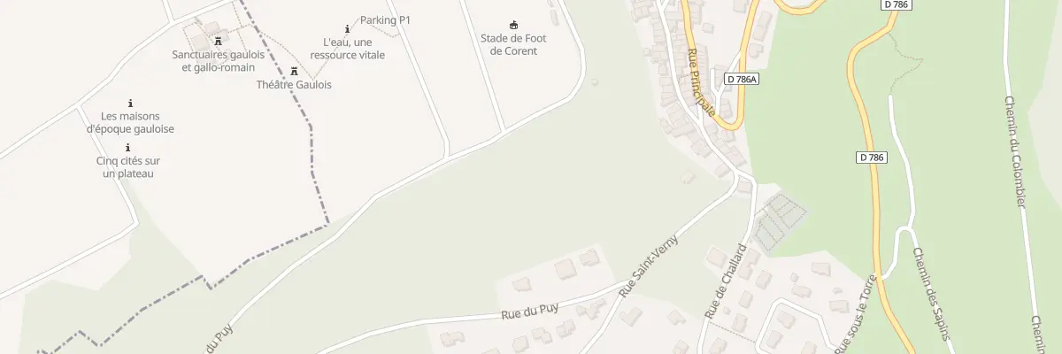 Plan du 4 Rte du Puy à Corent
