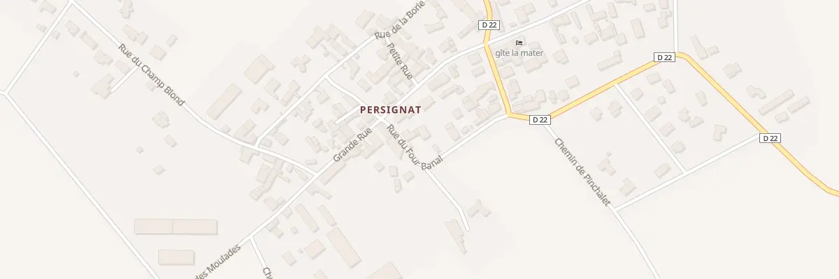Plan du 3 Rue du Four Banal - Persignat à Aubiat