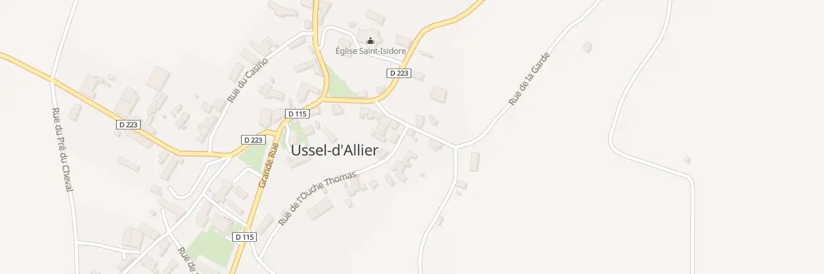 Plan du 1 Rue de l’Ouche Thomas à Ussel-d’Allier