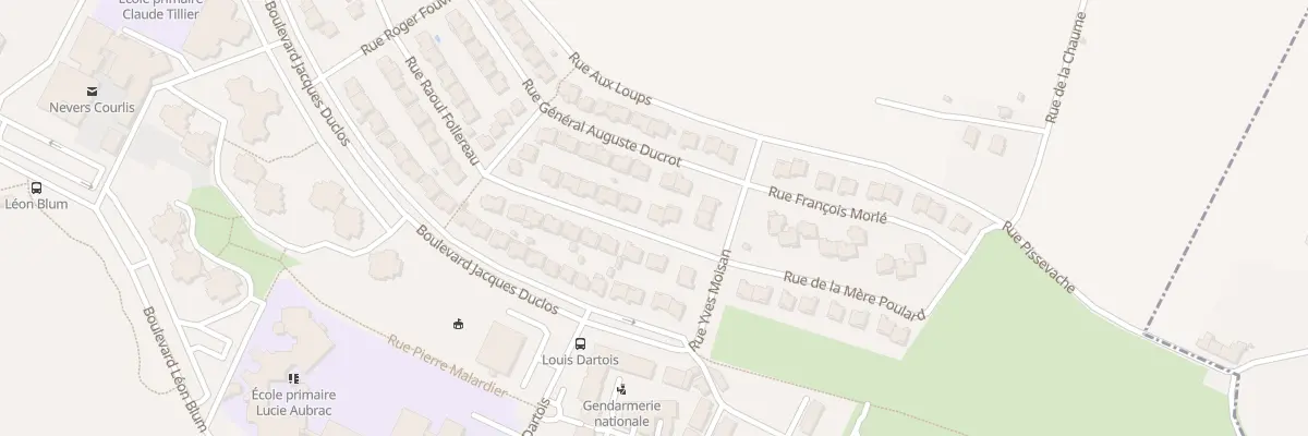 Plan du 4 Rue Raoul Follereau à Nevers