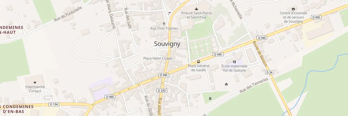 Plan du 12 Rue de la Republique à Souvigny