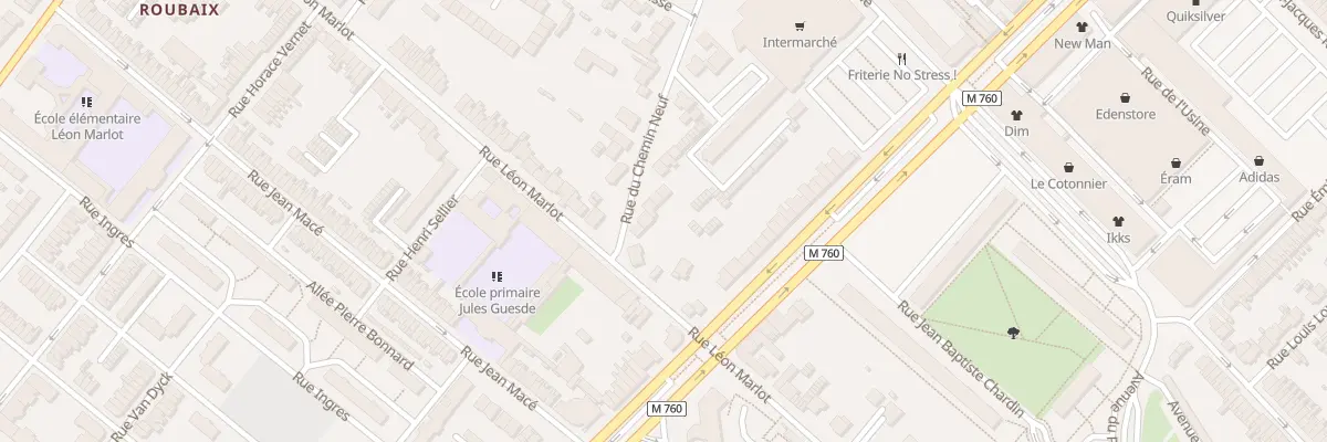 Plan du 233 Rue du Chemin Neuf à Roubaix