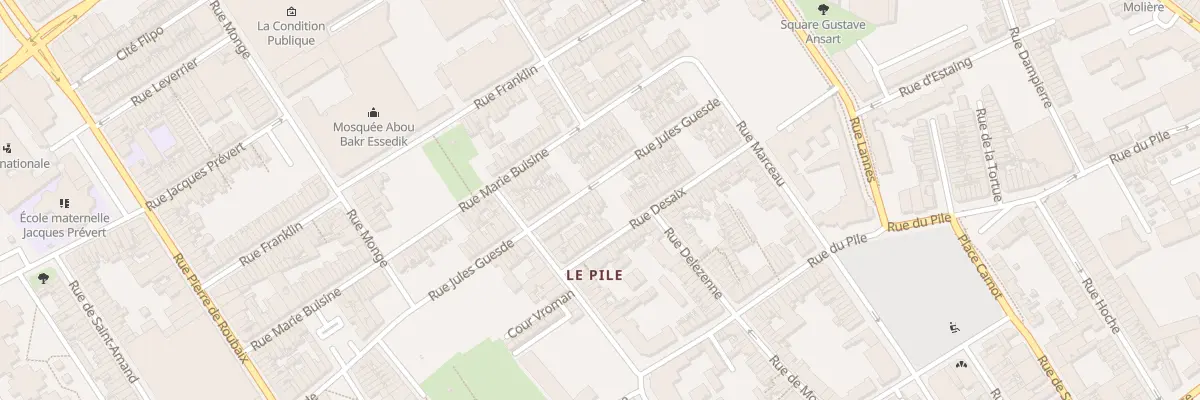 Plan du 338 Rue Jules Guesde à Roubaix