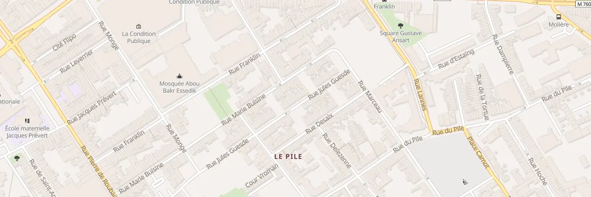 Plan du 383 Rue Jules Guesde à Roubaix