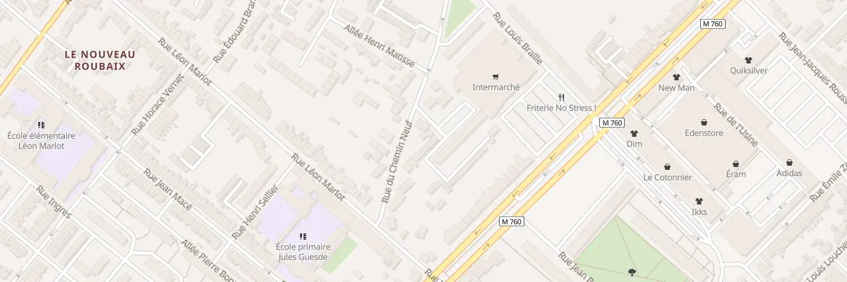 Plan du 201B Rue du Chemin Neuf à Roubaix