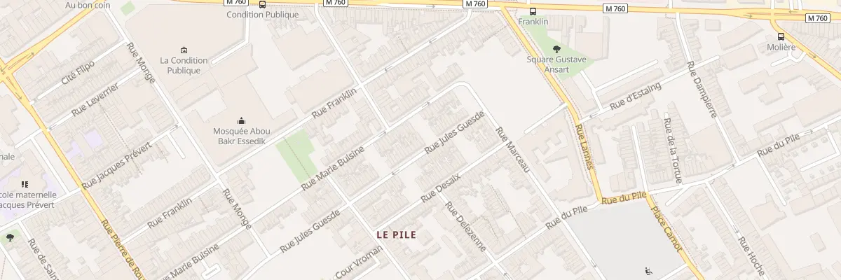 Plan du 393 Rue Jules Guesde à Roubaix
