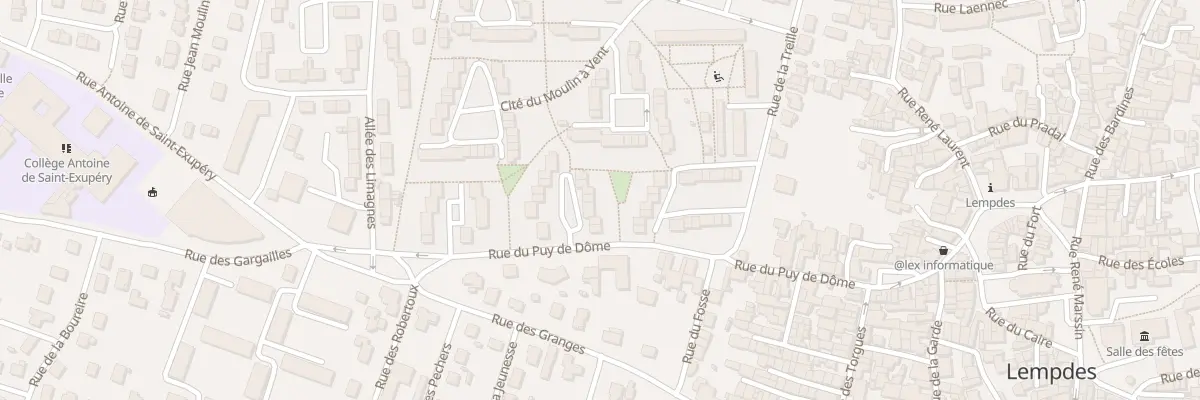 Plan du 86 Cité du Moulin à Vent à Lempdes
