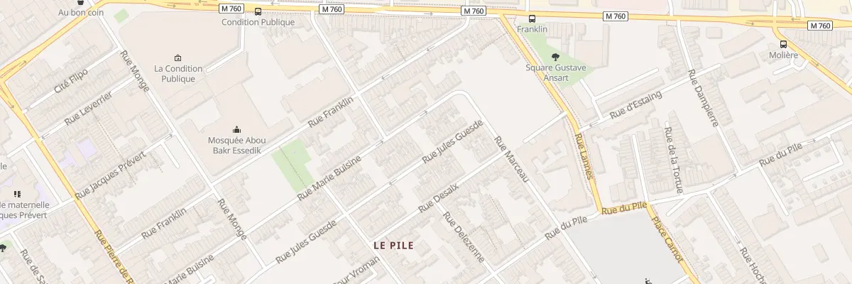 Plan du 399 Rue Jules Guesde à Roubaix