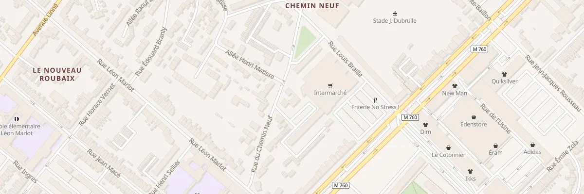 Plan du 189 Rue du Chemin Neuf à Roubaix