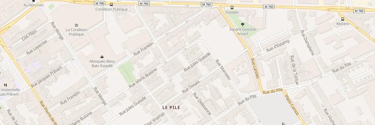 Plan du 401 Rue Jules Guesde à Roubaix
