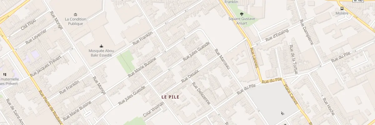 Plan du 360 Rue Jules Guesde à Roubaix