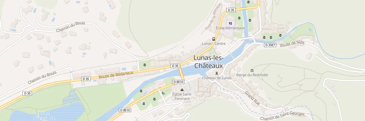 Plan du 16 Rue Grand Route à Lunas-les-Châteaux