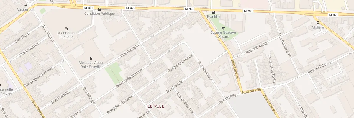 Plan du 411 Rue Jules Guesde à Roubaix