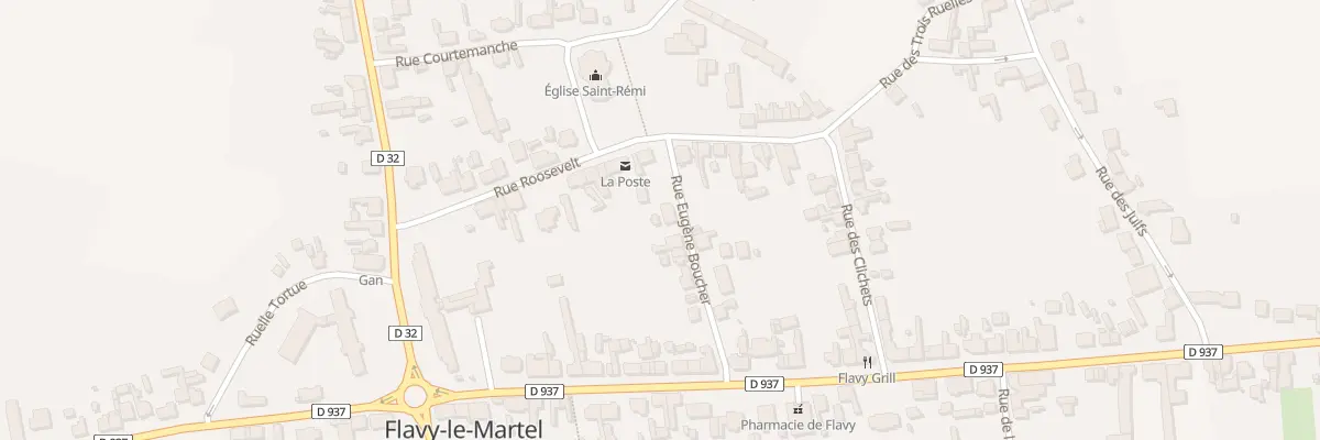 Plan du 10 Rue Eugene Boucher à Flavy-le-Martel