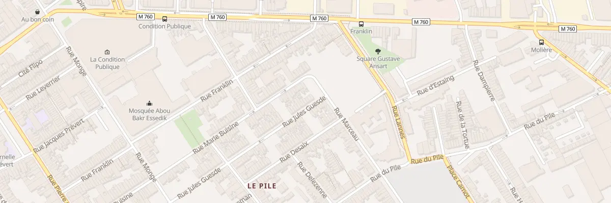 Plan du 417 Rue Jules Guesde à Roubaix