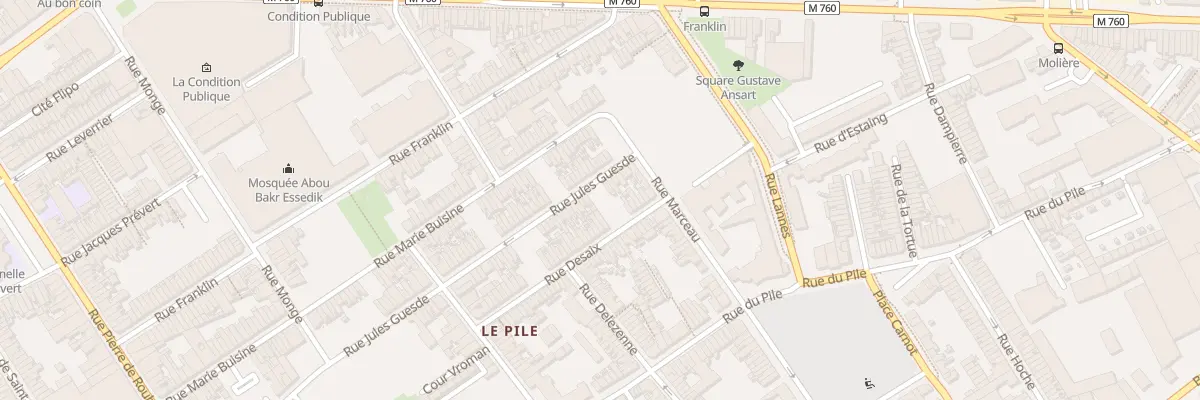 Plan du 376 Rue Jules Guesde à Roubaix