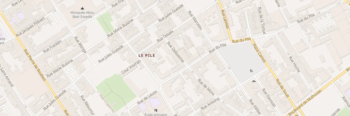 Plan du 12 Rue Delezenne à Roubaix