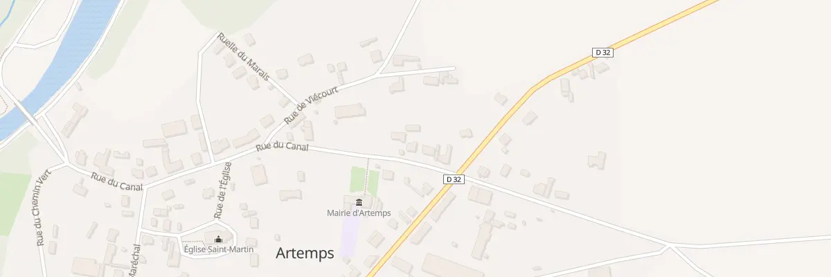 Plan du 6 Rue du Canal à Artemps