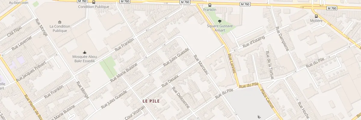 Plan du 380 Rue Jules Guesde à Roubaix