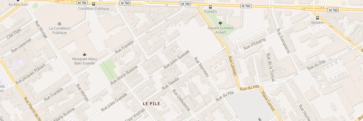 Plan du 382 Rue Jules Guesde à Roubaix