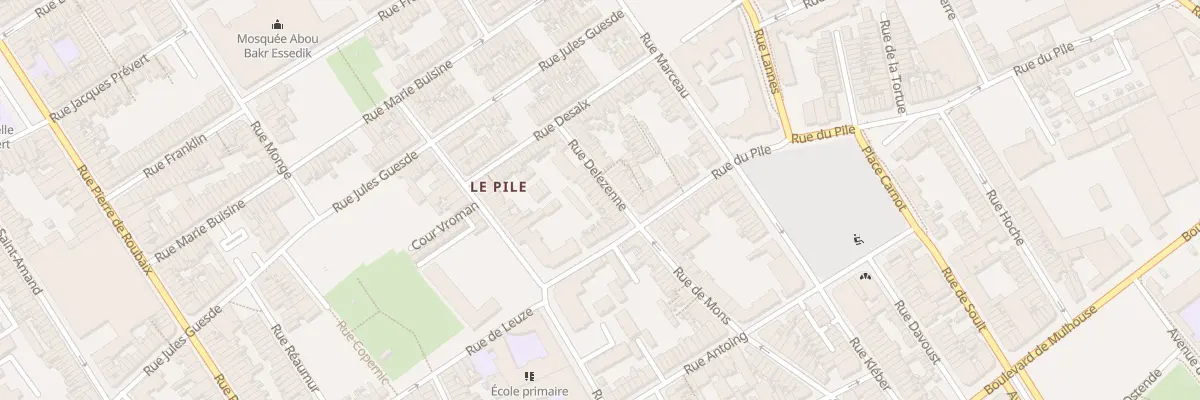 Plan du 14 Rue Delezenne à Roubaix