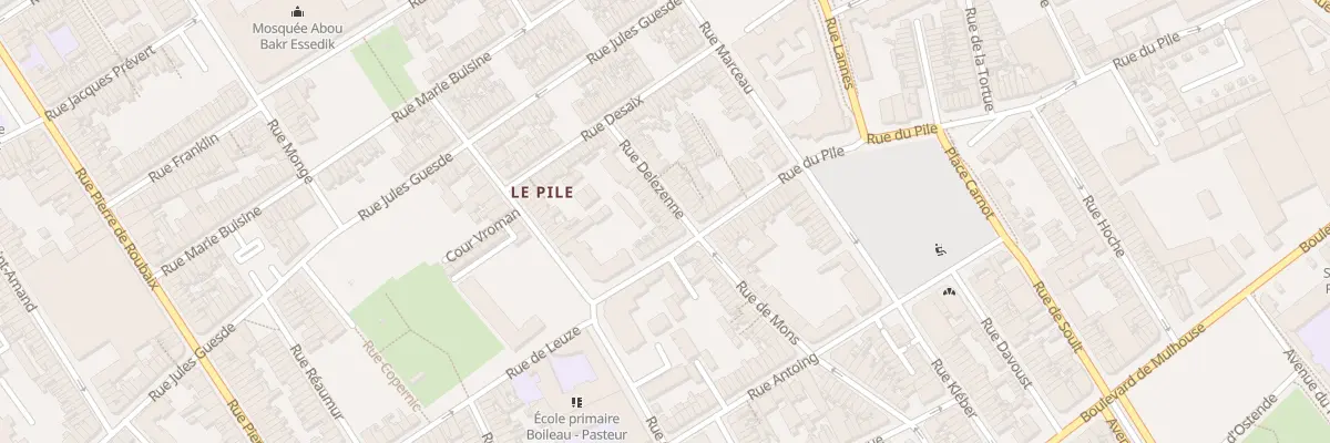 Plan du 20 Rue Delezenne à Roubaix