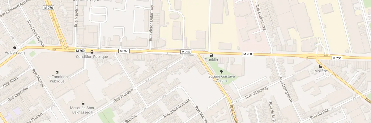 Plan du 170 Rue Franklin à Roubaix