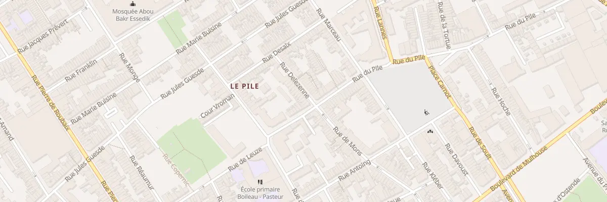 Plan du 22 Rue Delezenne à Roubaix
