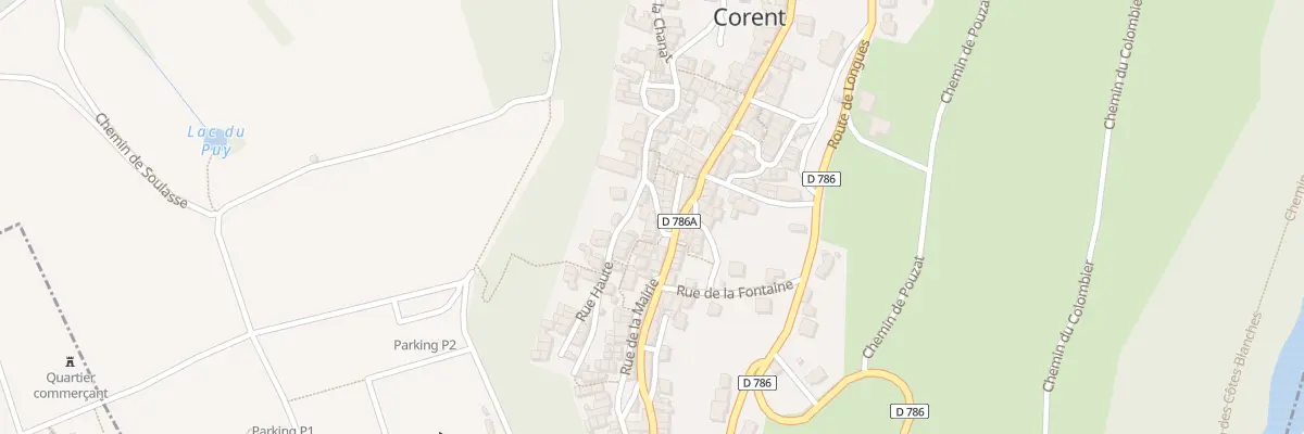 Plan du 3 Rue de la Poste à Corent