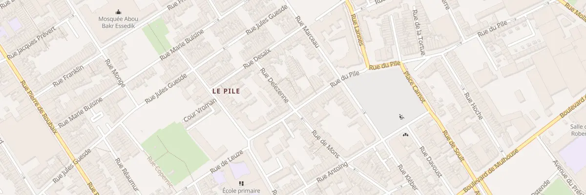 Plan du 33 Rue Delezenne à Roubaix