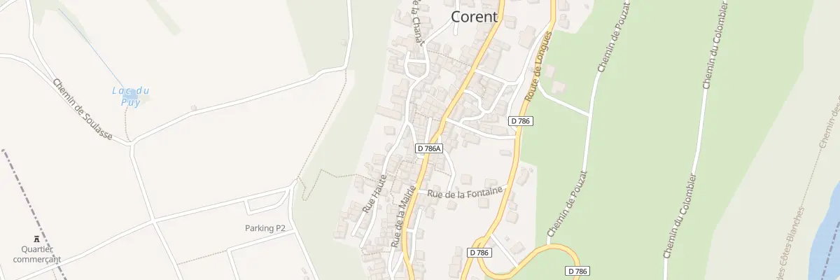Plan du 1 Rue des Voutes à Corent