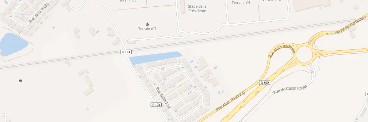 Plan du 212 Rue Joséphine Baker à Béziers
