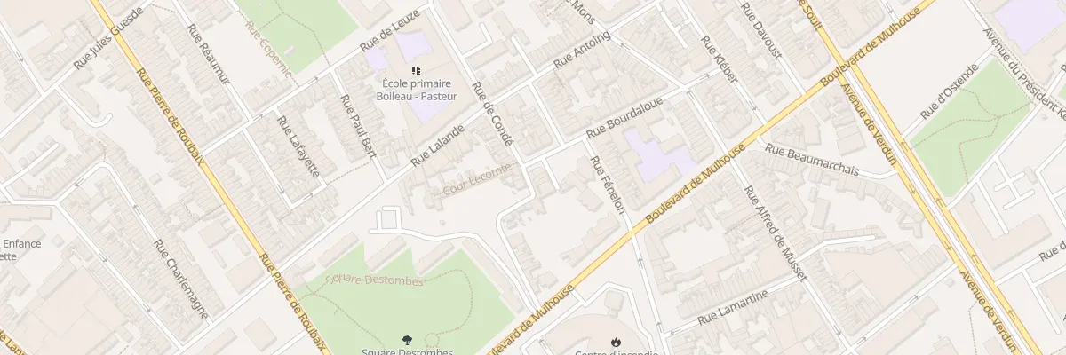 Plan du 2 Rue Bourdaloue à Roubaix
