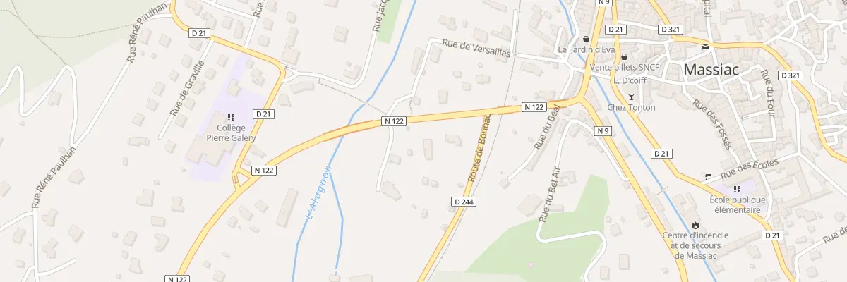 Plan du 6210 Av de Courcelles à Massiac