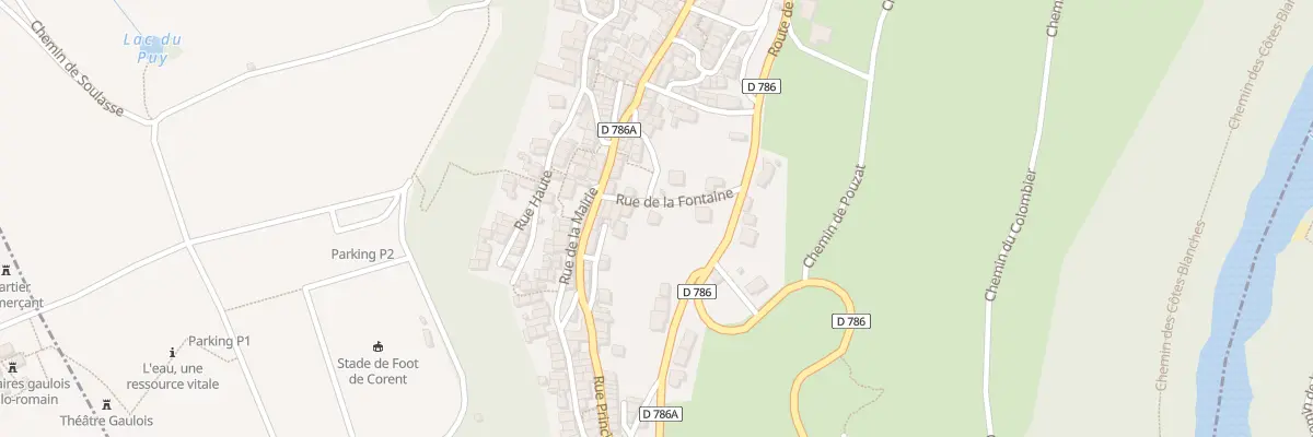 Plan du 1B Rue de la Fontaine à Corent