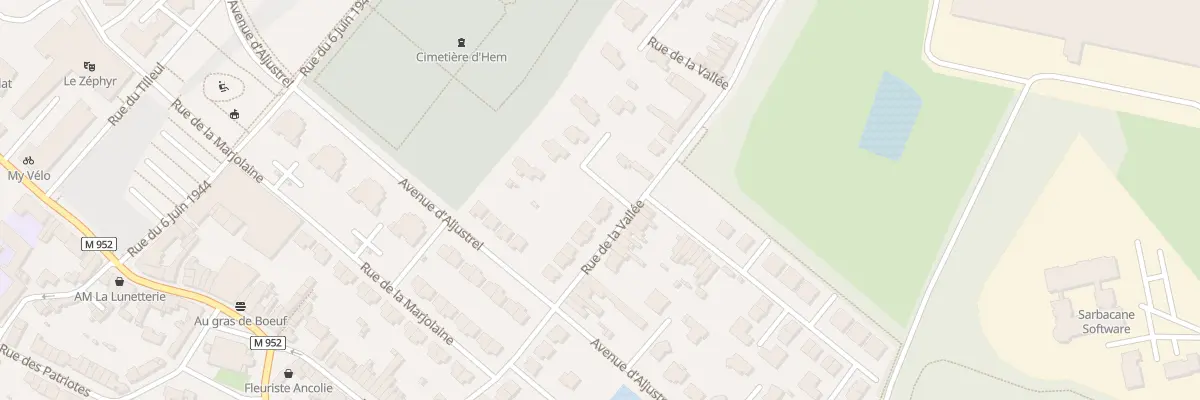 Plan du 55 Rue de la Vallee à Hem