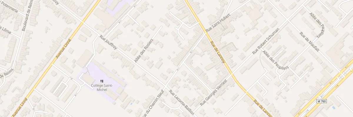 Plan du 36 Rue du Chemin Neuf à Roubaix
