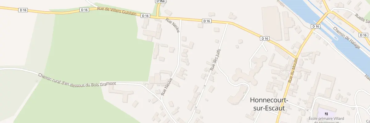 Plan du 22 Rue Neuve à Honnecourt-sur-Escaut