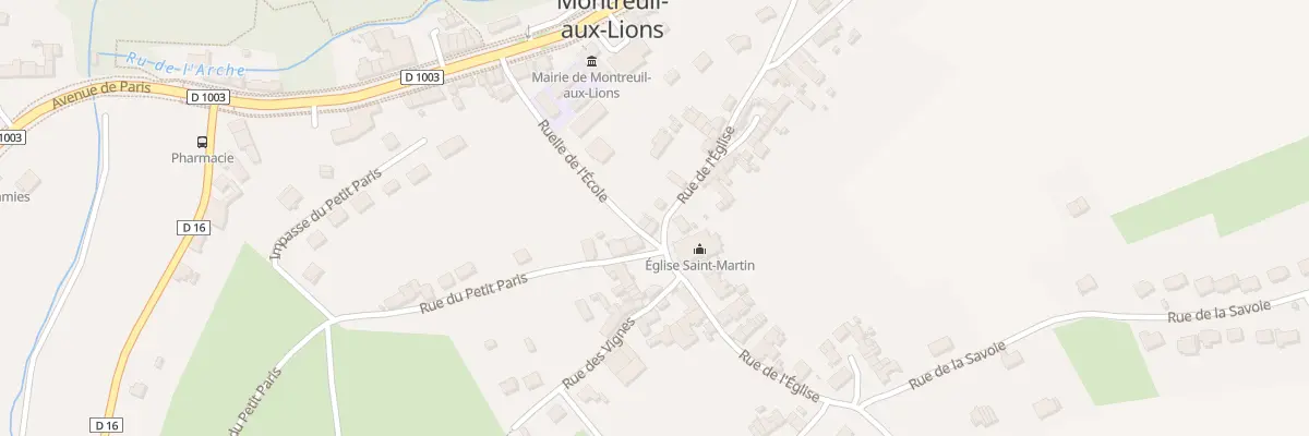Plan du 16 Rue de l’Eglise à Montreuil-aux-Lions